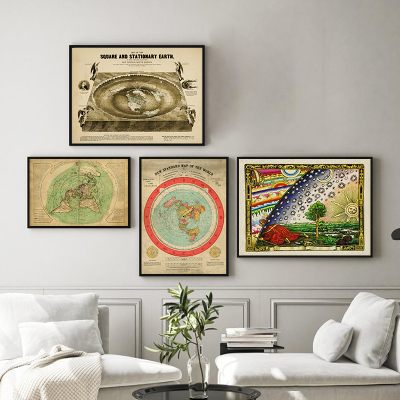 Star Map Poster - Nuevo mapa del mundo estándar impreso,