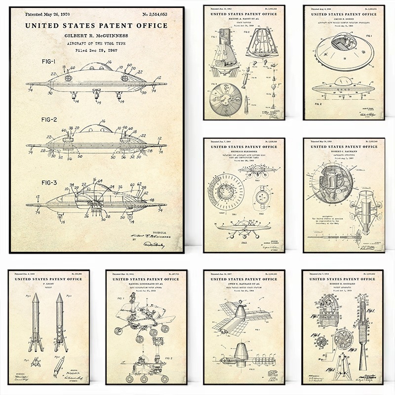 Platillo volador Vintage, cart - Star Map Poster reseña y precio